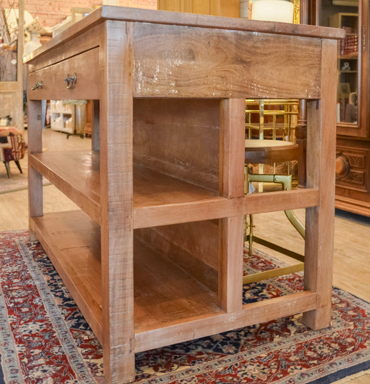 Rustic Reclaimed Wood Island