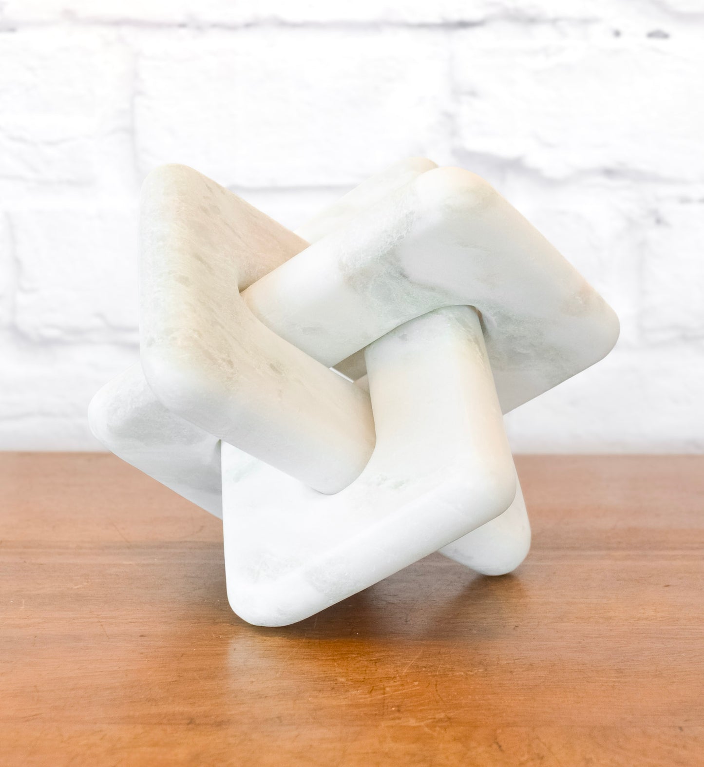 Nicks White Marble Knot Sculpture