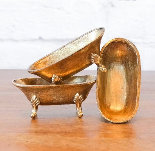 Antique Gold Bathtub Soapdish