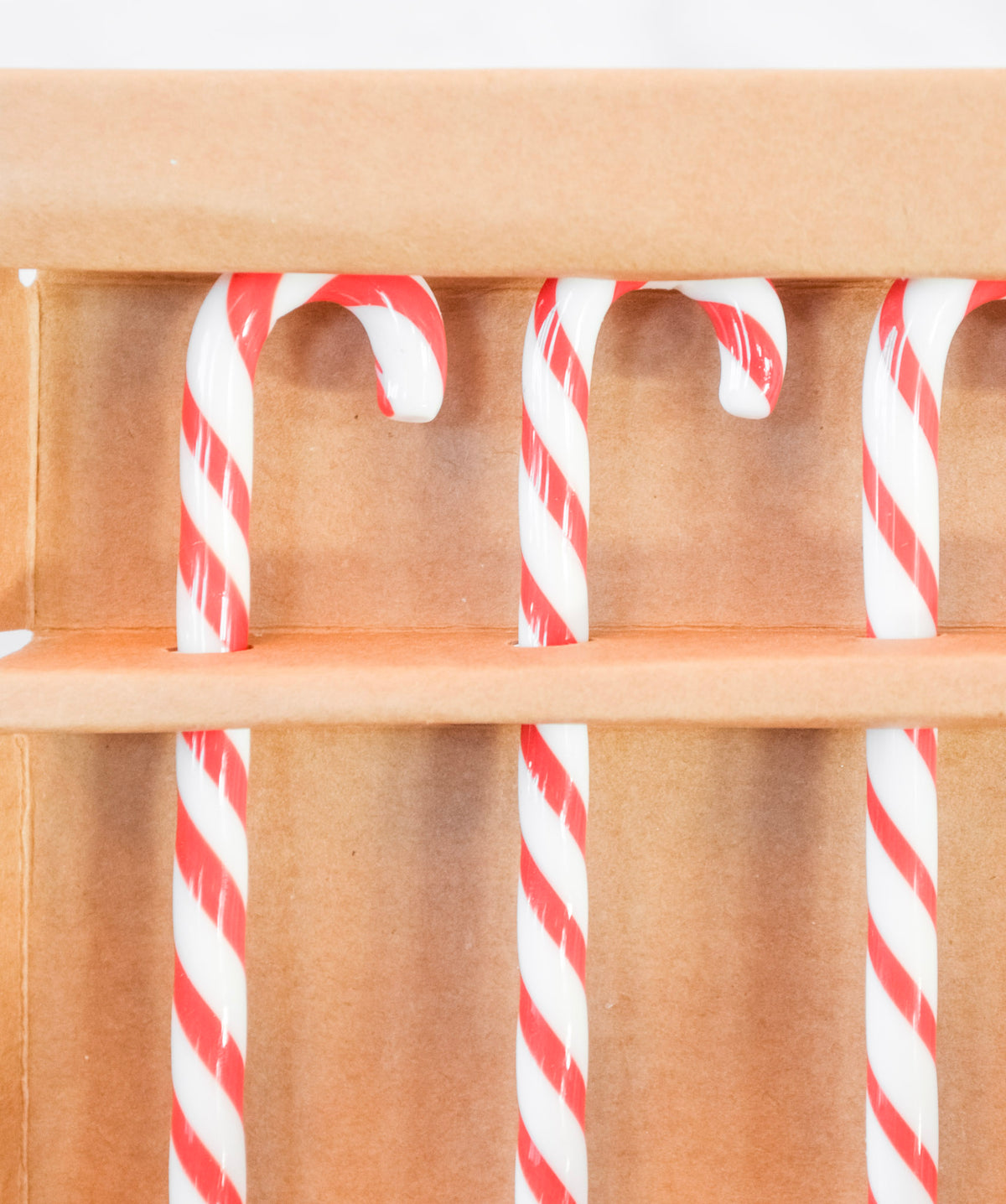 Set of 6 Glass Candy Cane Stir Sticks