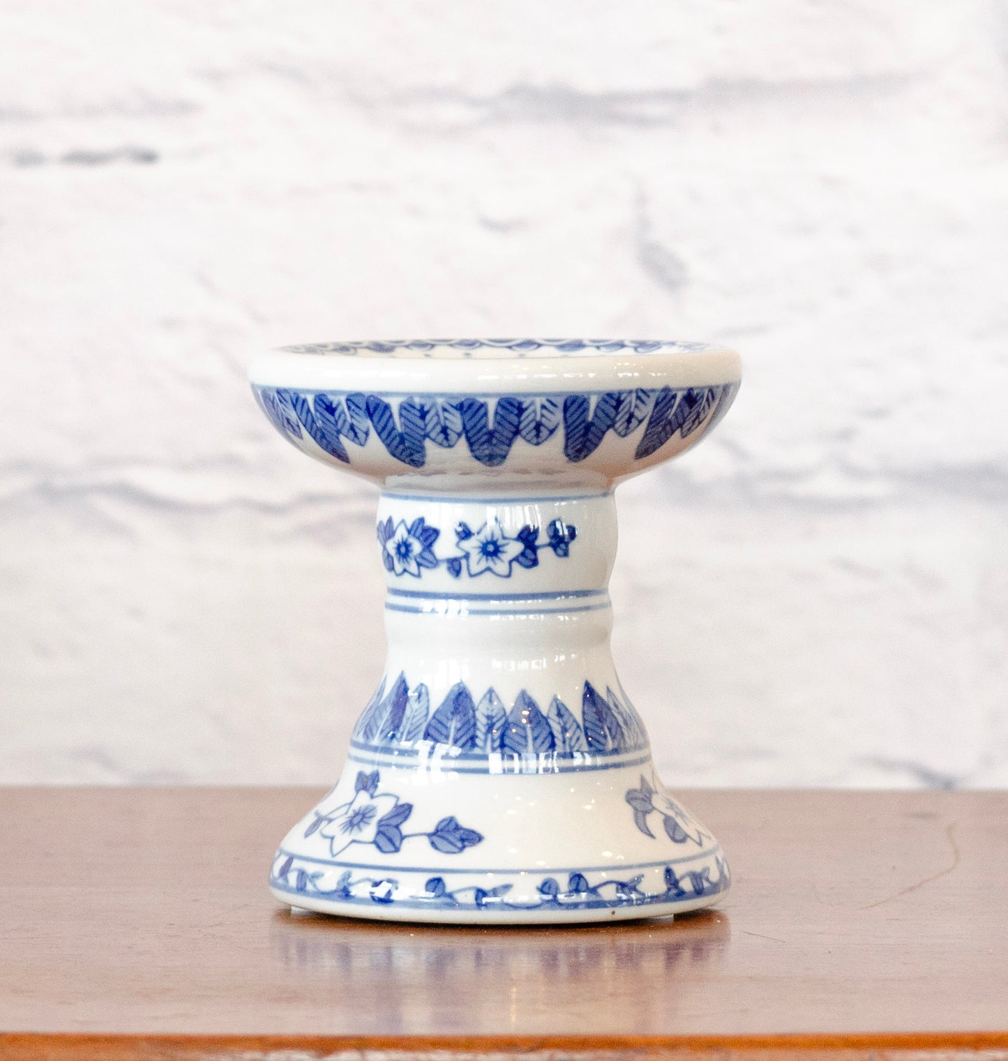 Classic Blue & White Candle Holder