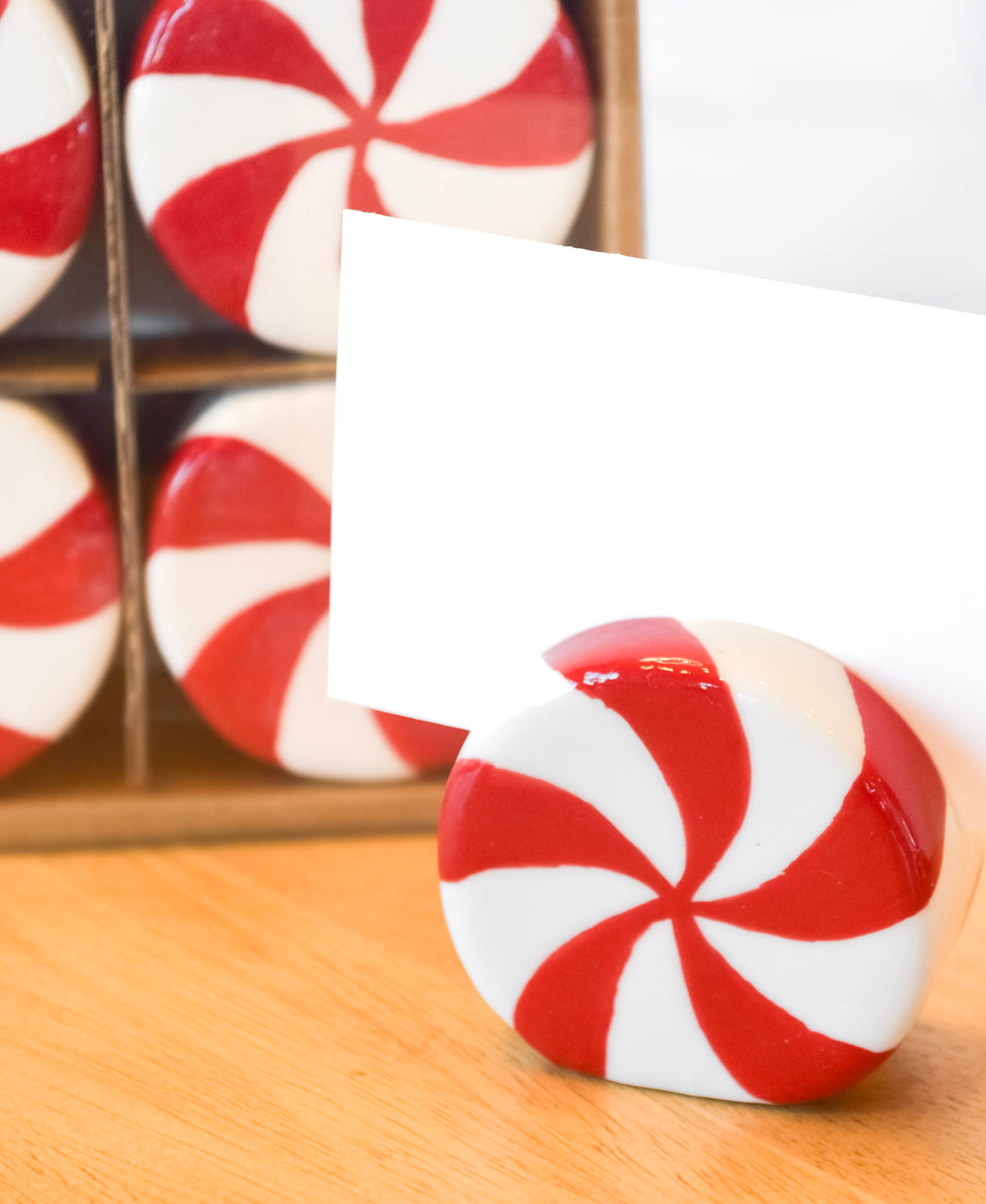Holiday Peppermint Card / Photo Holder