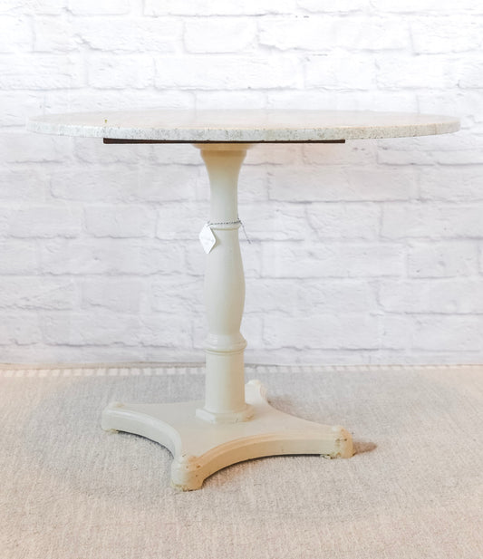 Marble Top Painted Cast Iron Pub Table