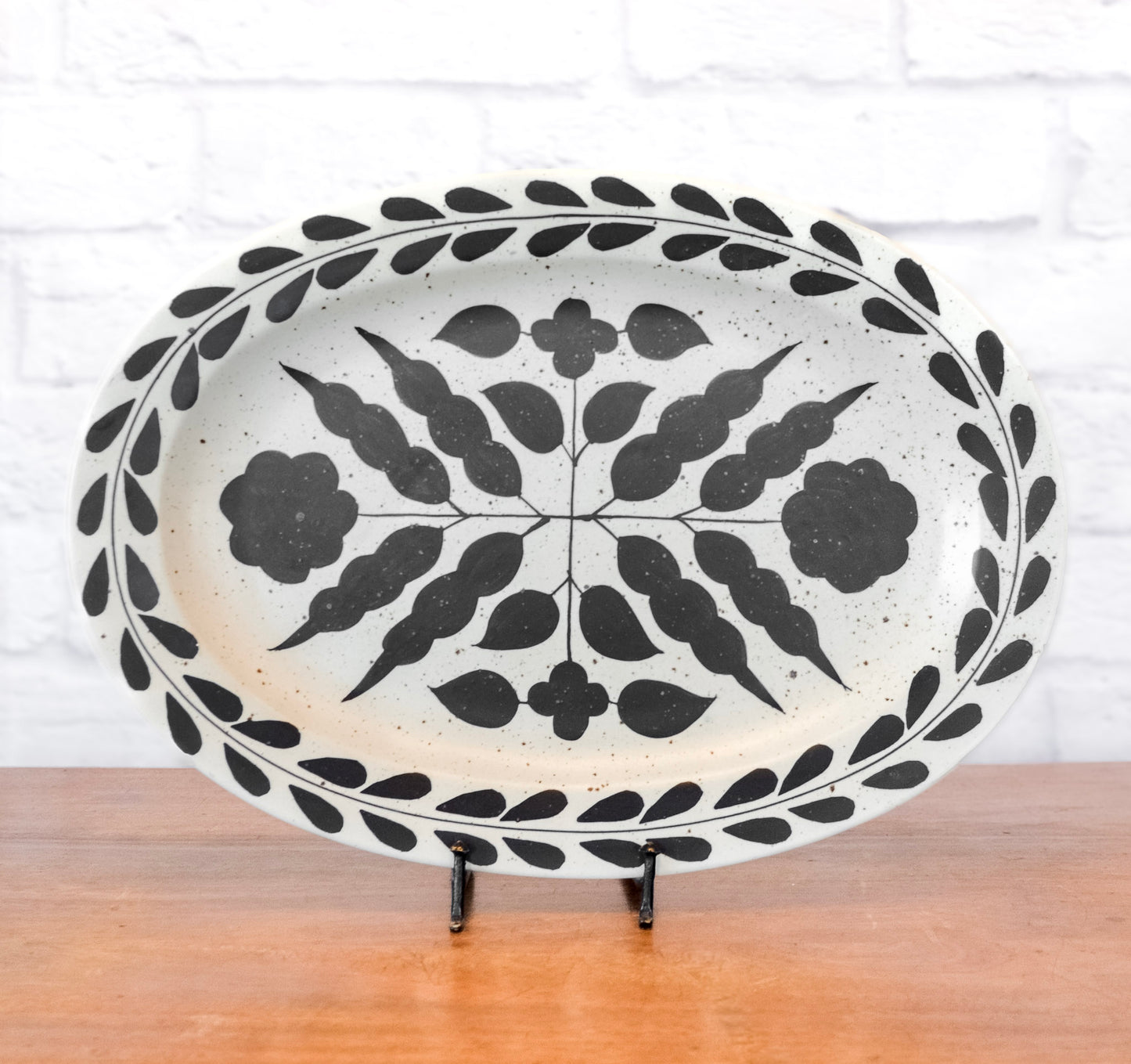 Hand-Painted Neutral Floral Stoneware Collection