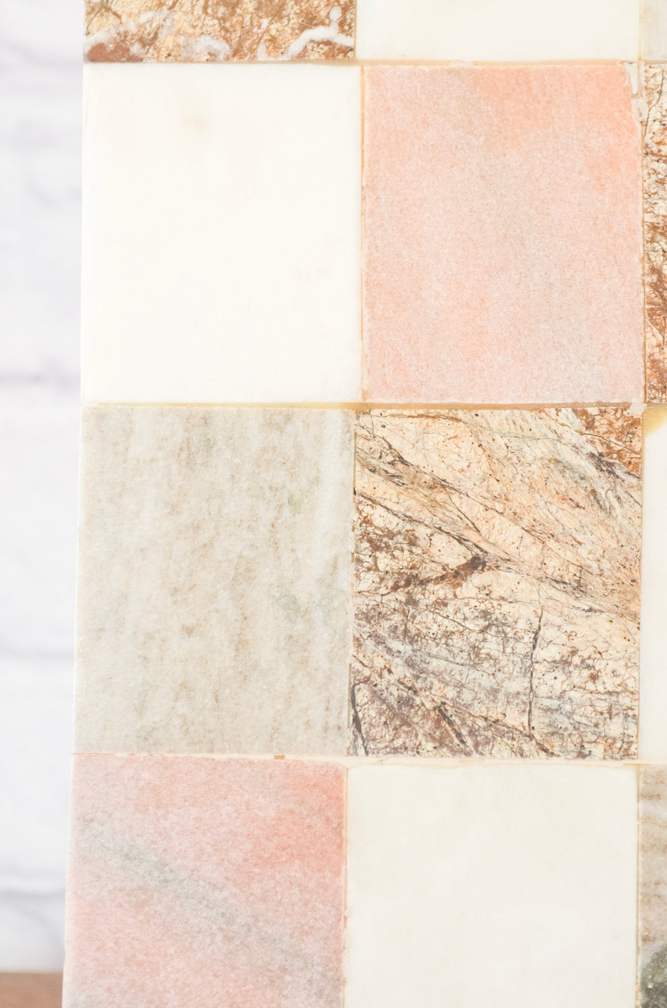 Natural Checkered Rectangular Serving Board