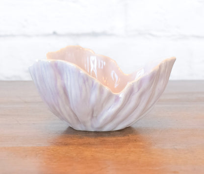 Set of 2 Pastel Flower Stoneware Bowls