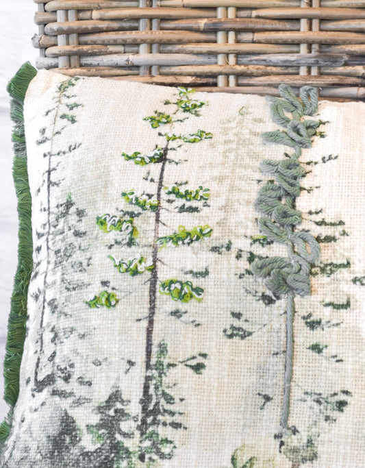 Winter Landscape Bolster Pillow