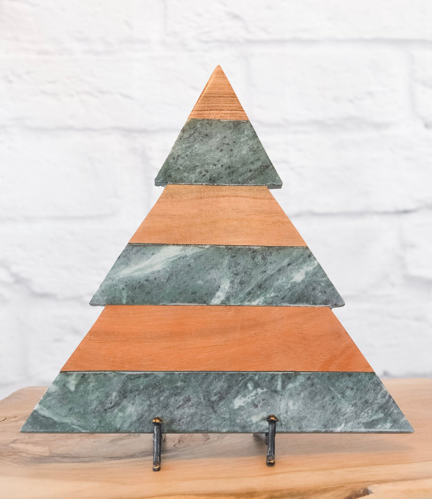 Marble & Acacia Christmas Tree Cutting Board