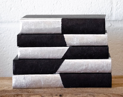 Black Parchment & Metallic Dip Decorative Book