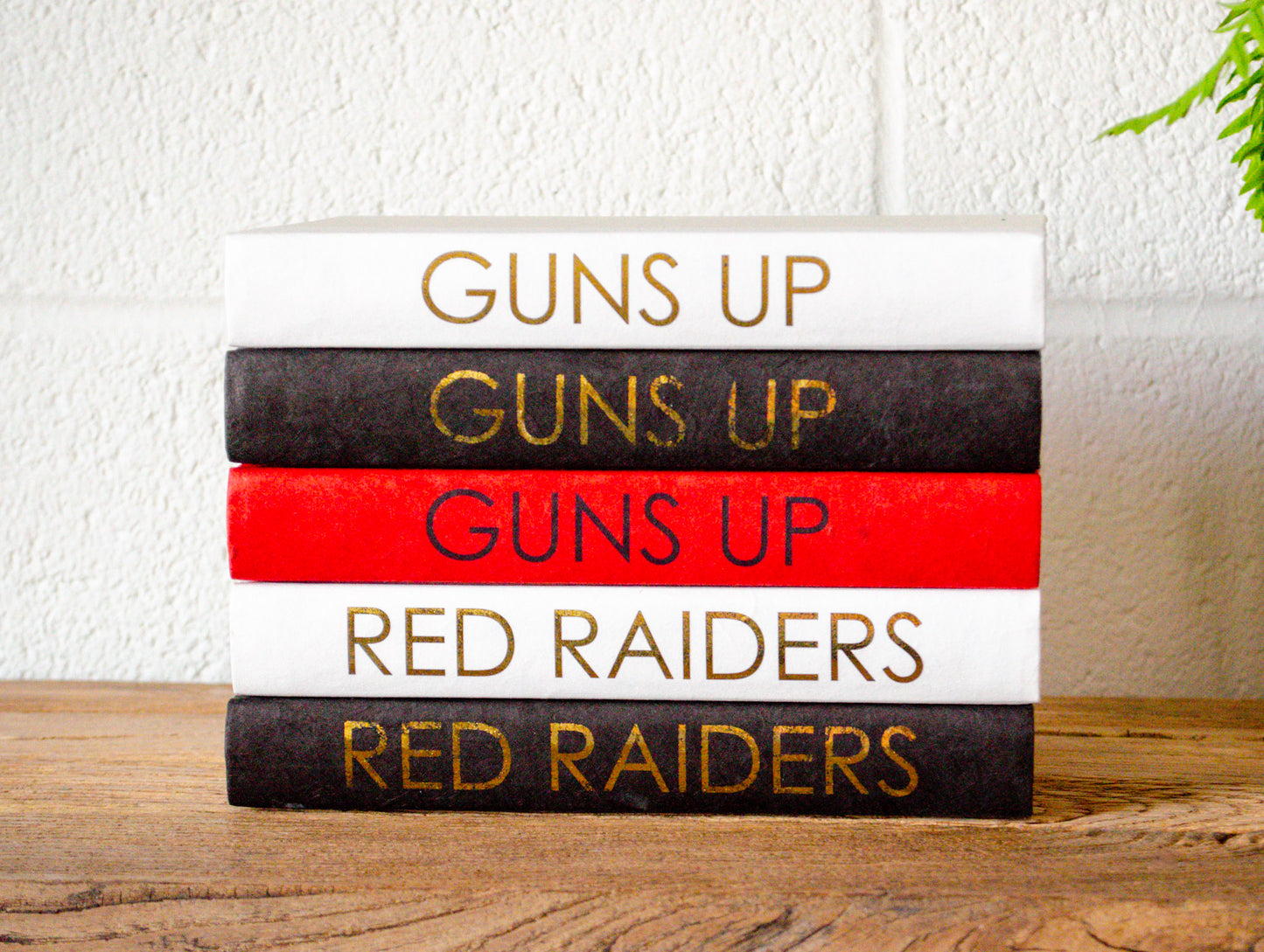 "Guns Up Red Raiders" Decorative Books