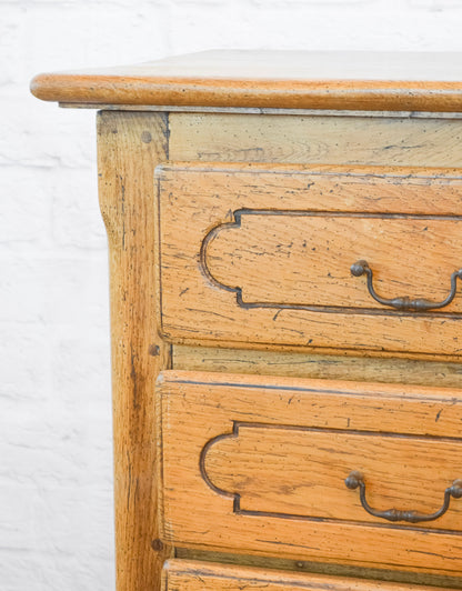 French Peg Constructed Oak Commode