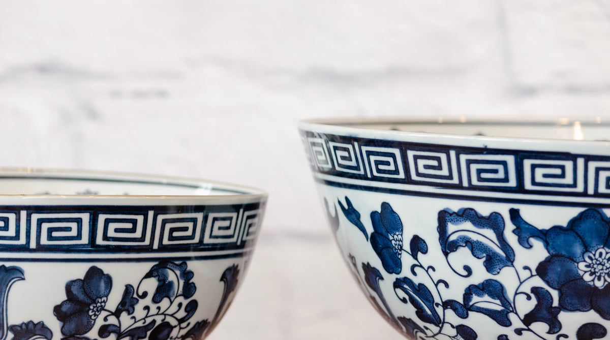 Classic Blue & White Lotus Bowl