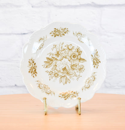 Set of 4 Toile Inspired Melamine Plates