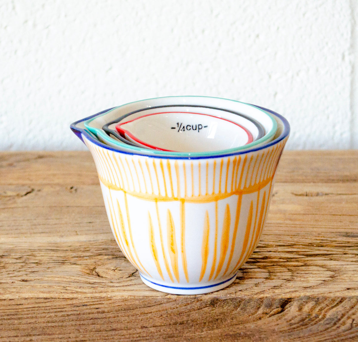 Bright Hand-Painted Nesting Measuring Cups