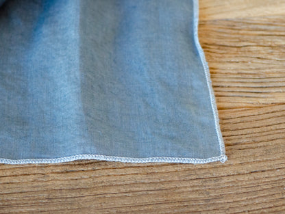 Blue Linen Stitch Napkin Set