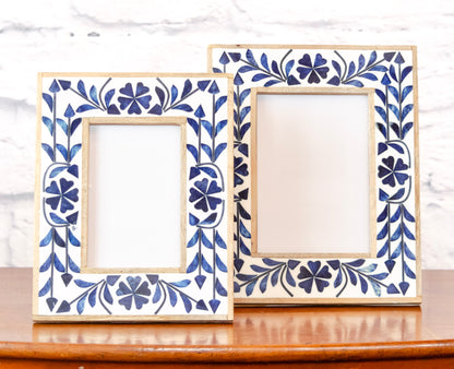 Belle Indigo Inlay Bone Frame