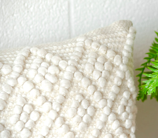 Coco Handwoven Cream Pillow