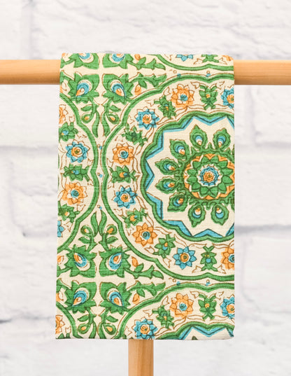 Block Print Cotton Slub Tea Towel