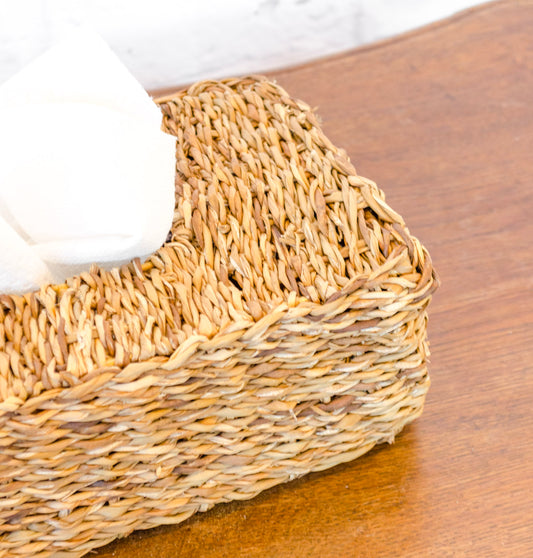 Seagrass Handwoven Tissue Box Cover