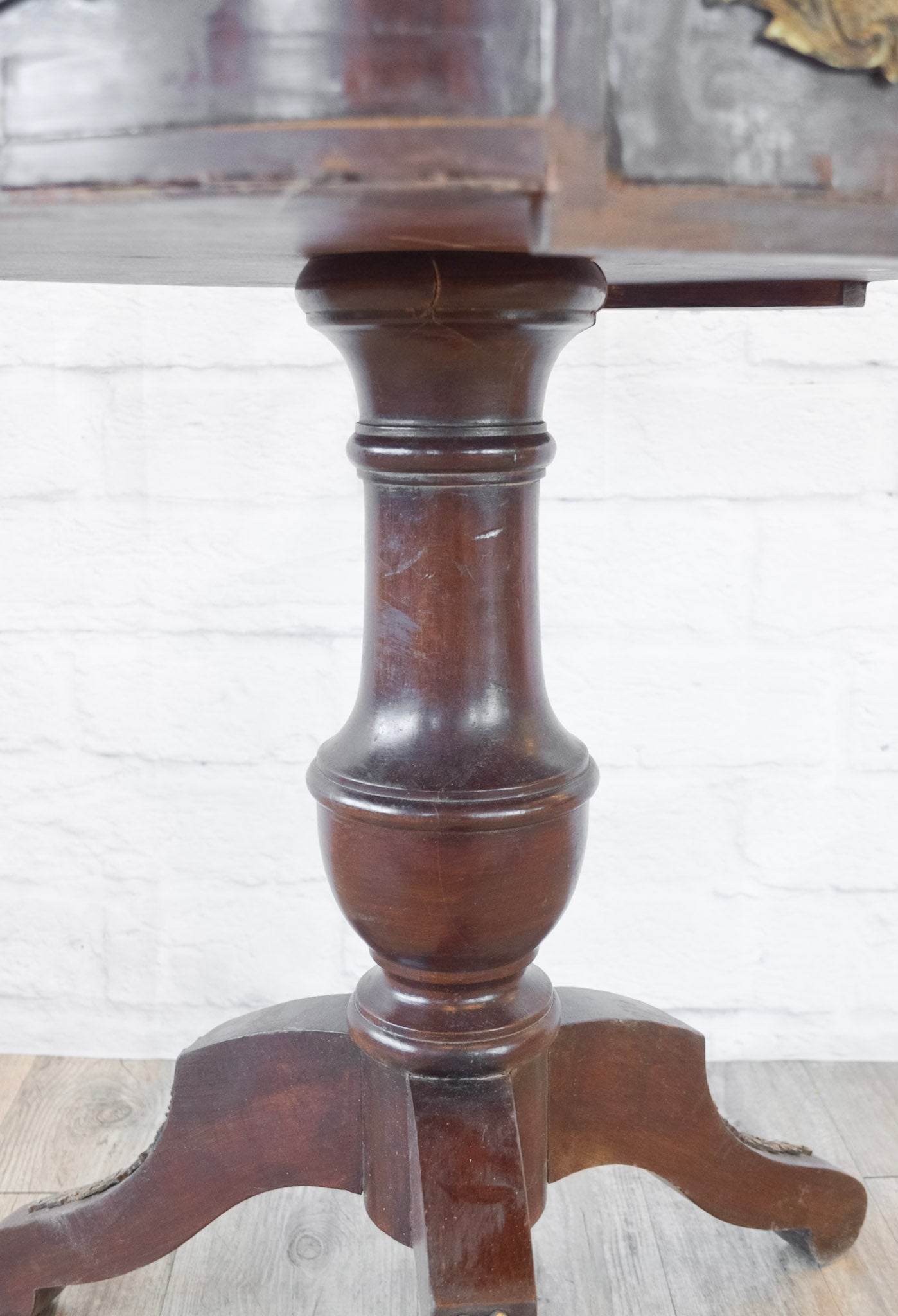 Mahogany Marble Top Ormolu Trimmed Salon Table