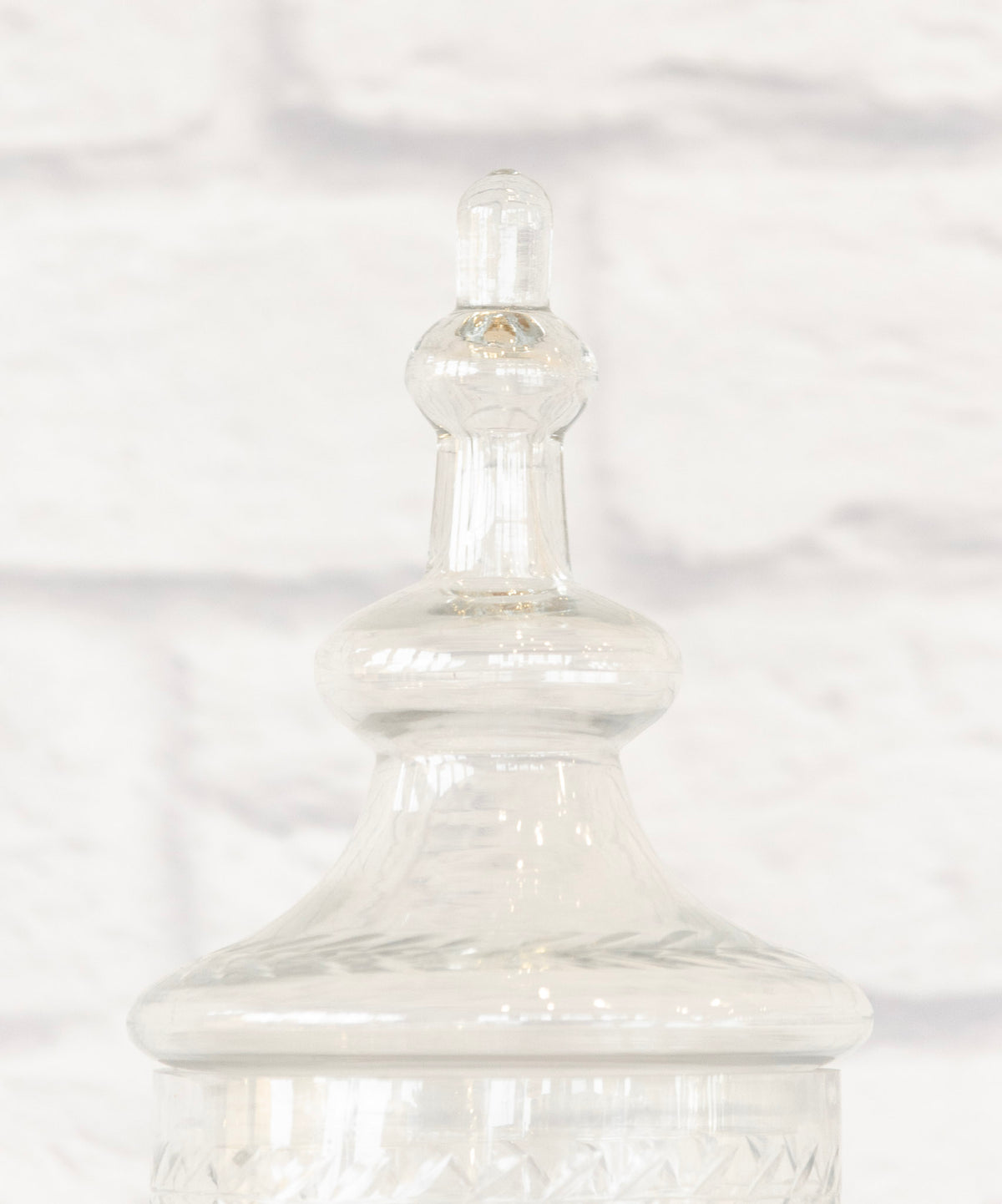 Hand-Etched Glass Apothecary Jar