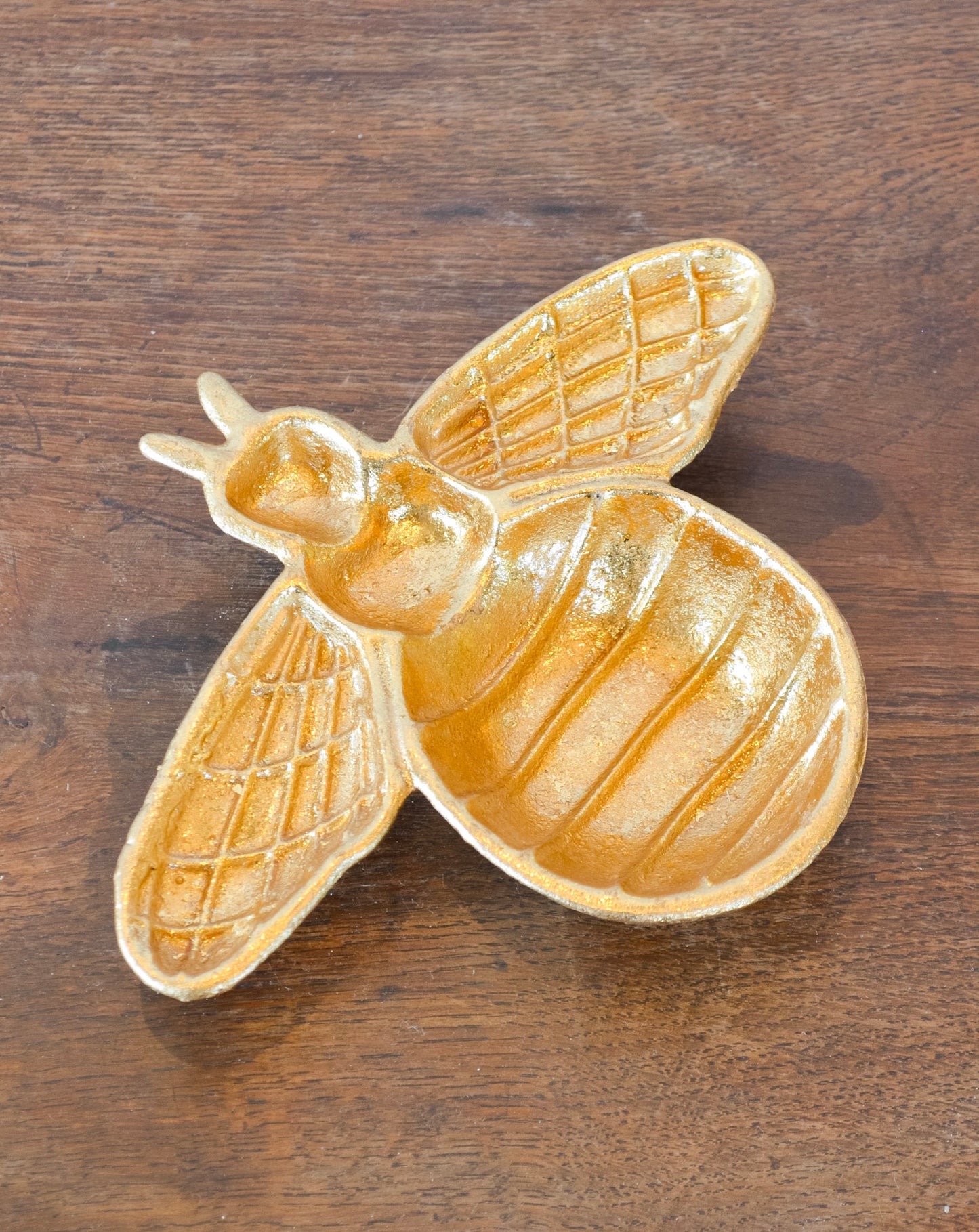Gold Cast Iron Bee Dish