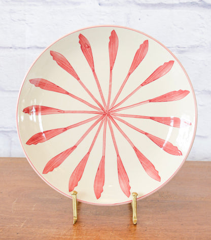 Set of Hand-Painted Stoneware Plates