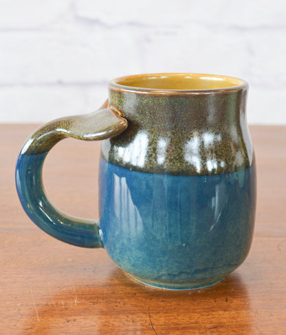 Whale Tail Handle Stoneware Mug