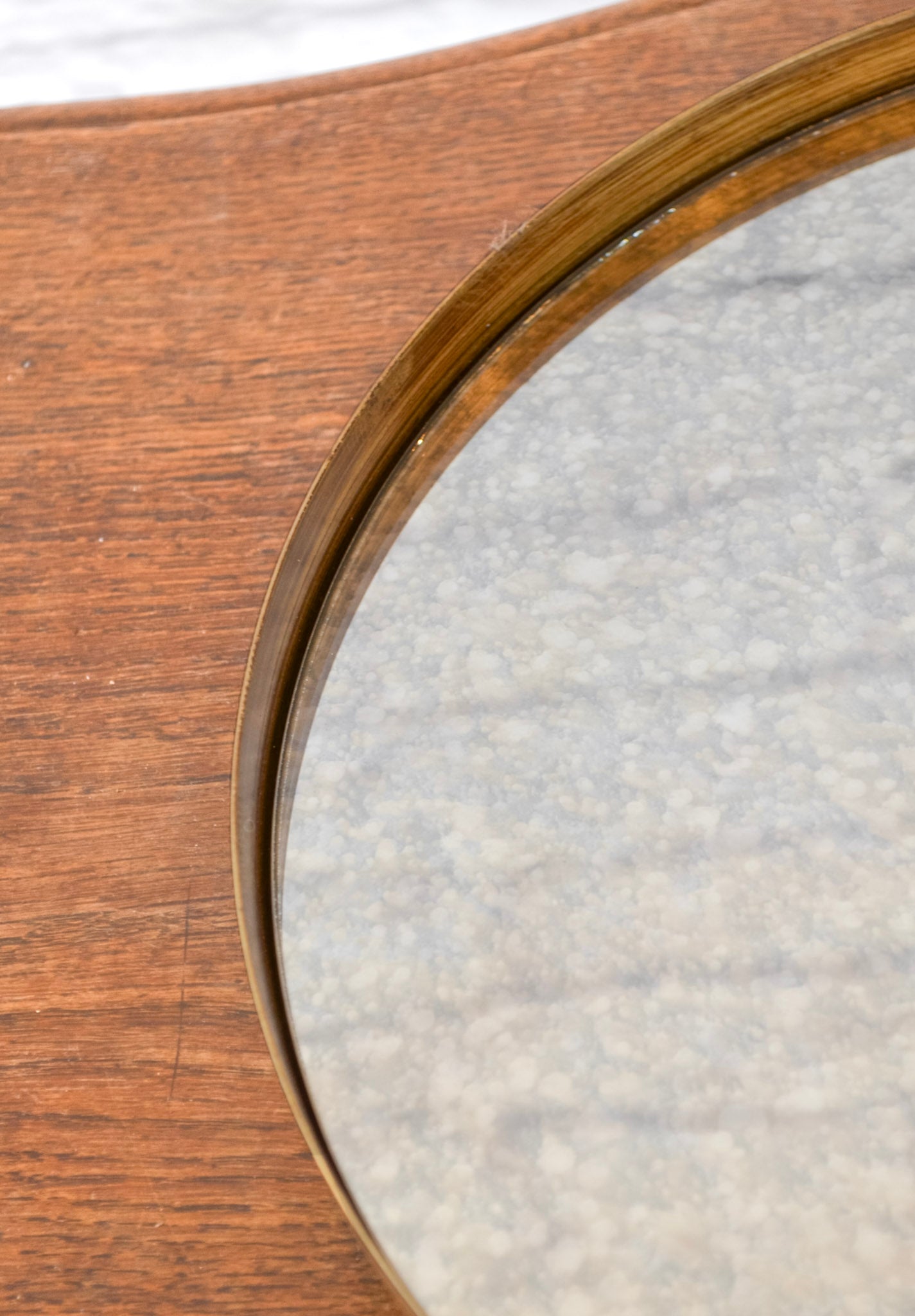 Gold-Finished Decorative Mirror Tray