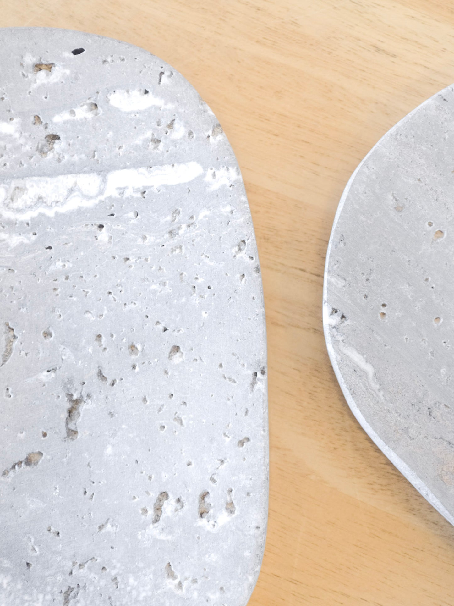 Natural Grey Travertine Soap Dish