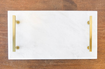 Val Marble Tray w/ Handles