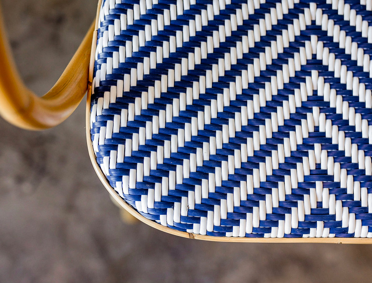 Blue & White Woven Cafe Chair