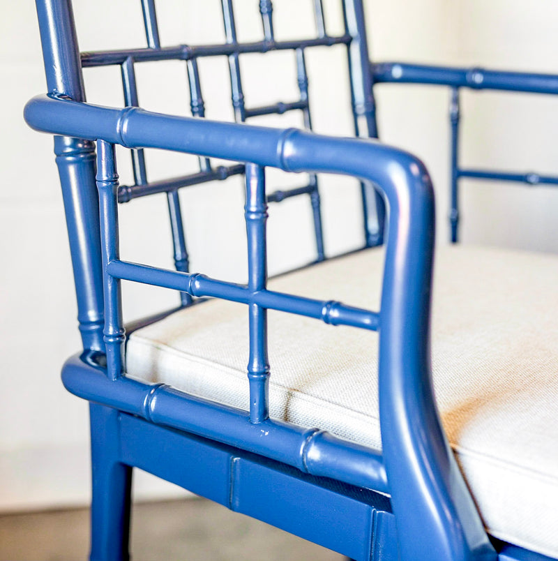 Blue Chippendale Chair