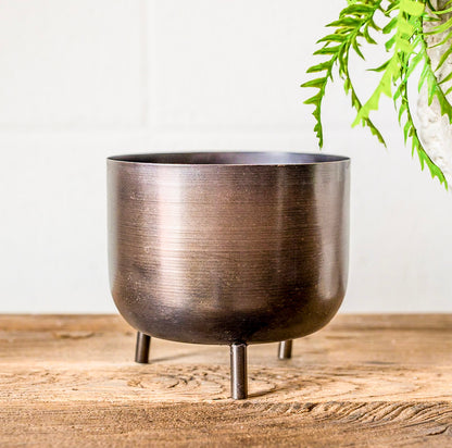 Antique Finish Copper Cachepot