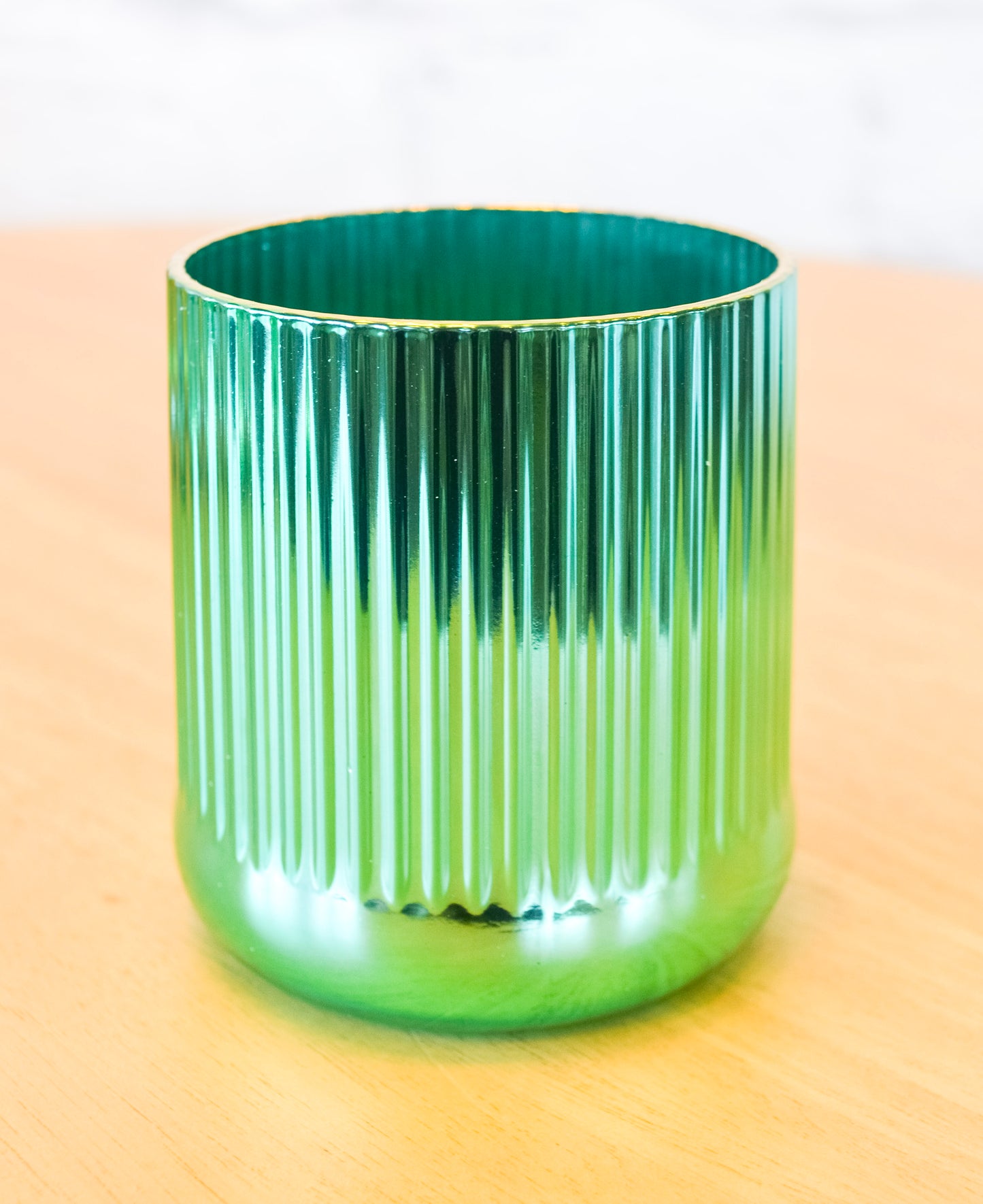 Colorful Fluted Chrome Drinkware