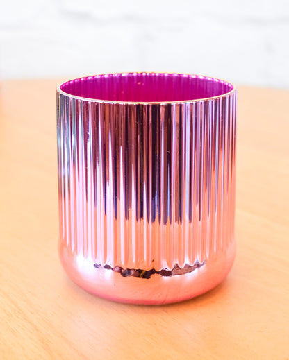 Colorful Fluted Chrome Drinkware