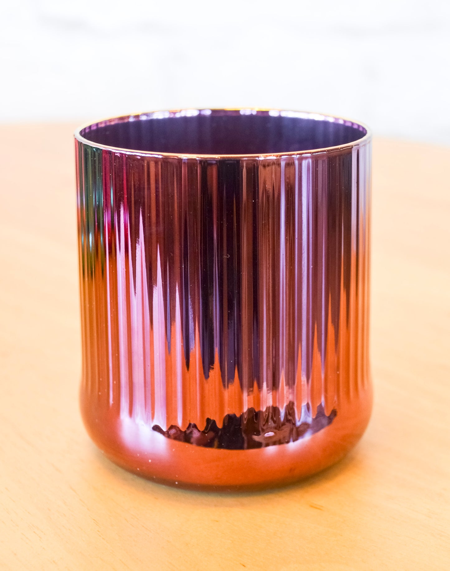 Colorful Fluted Chrome Drinkware