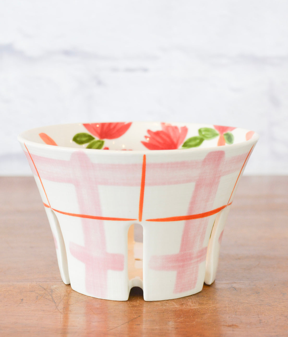 Handcrafted Patterned Berry Bowl