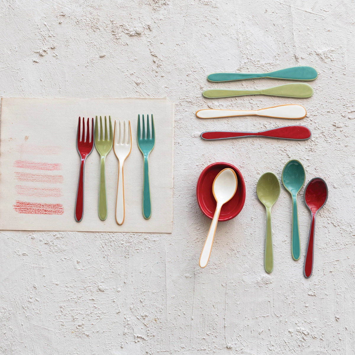 Color Pop Modern Enameled Cutlery Set