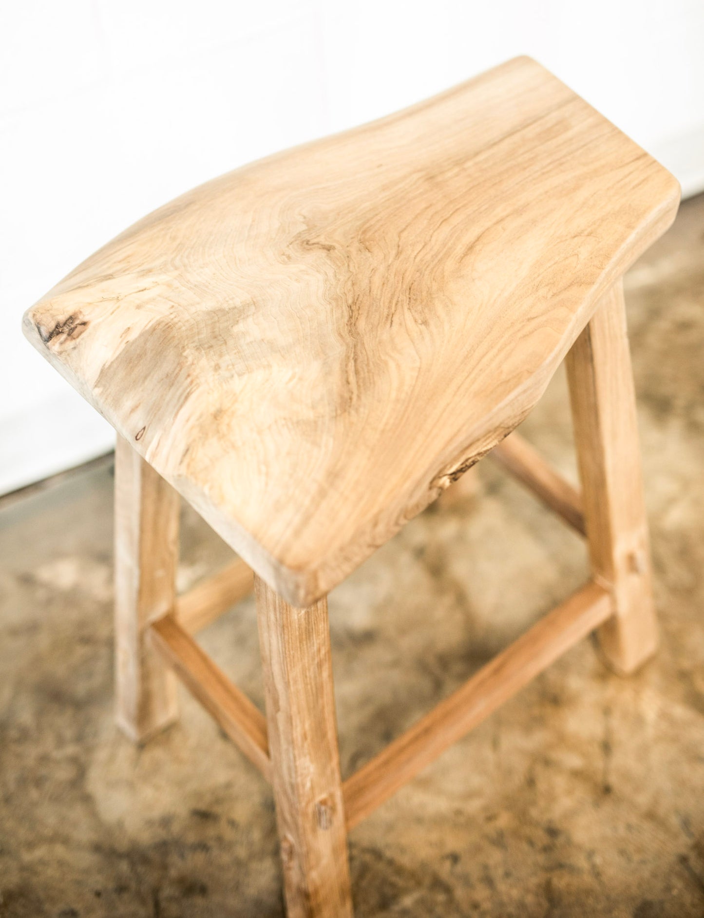 Live Edge Walnut Wood Stool