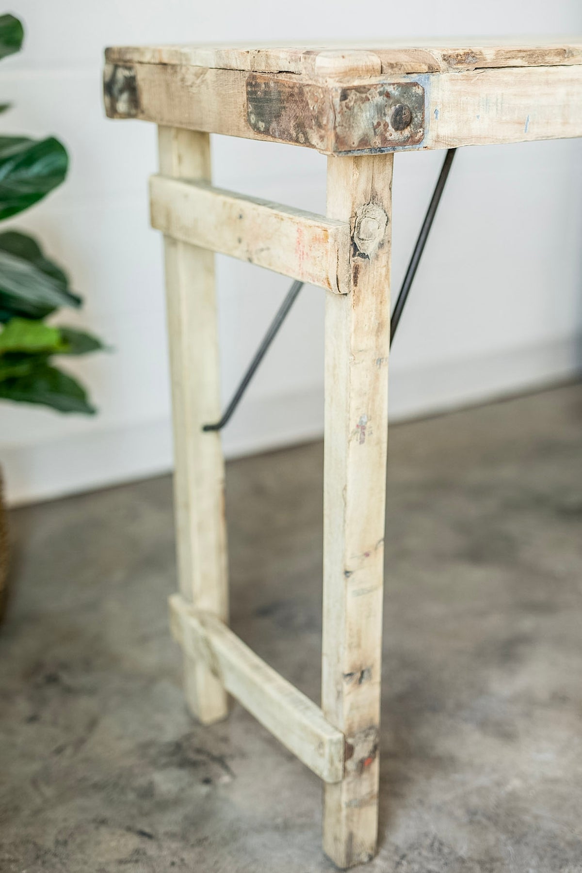 Bleached Wood Indian Wedding Console Table