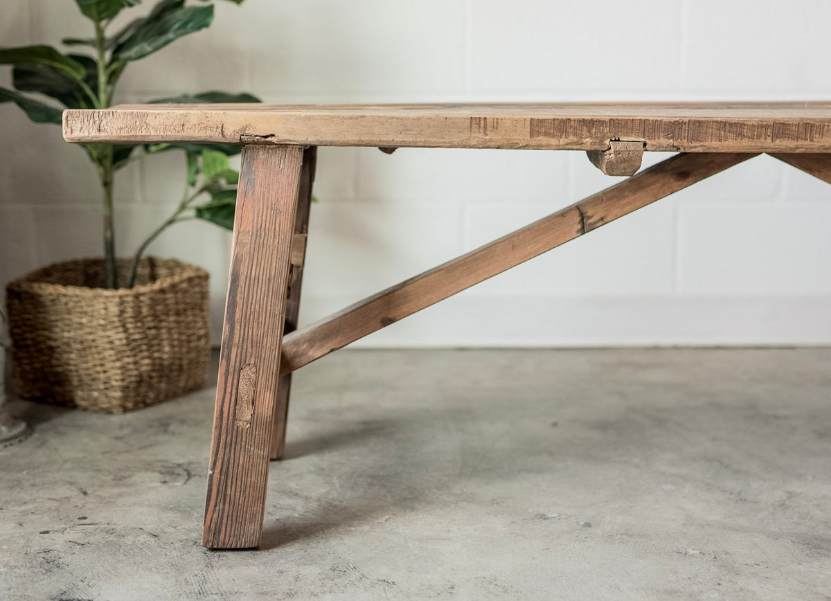 Rustic Wooden Shop Bench