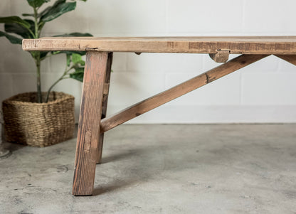 Rustic Wooden Shop Bench
