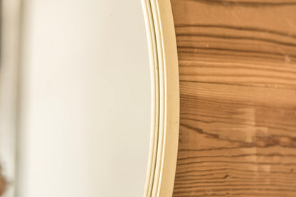 Round Antique Brass Metal Framed Mirror