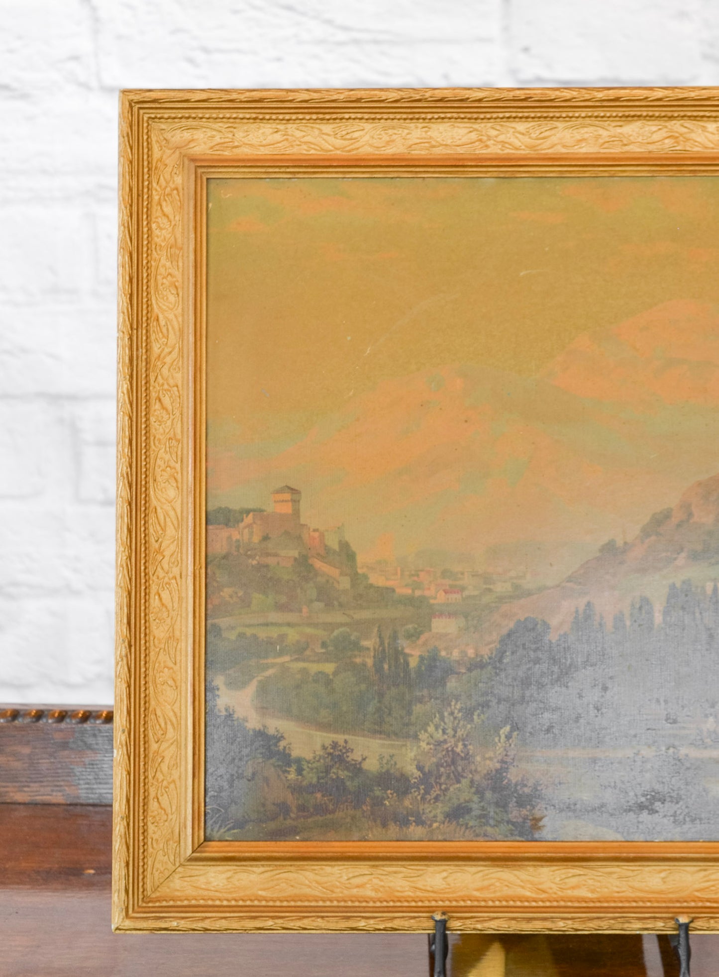 Large Framed European Oil Print