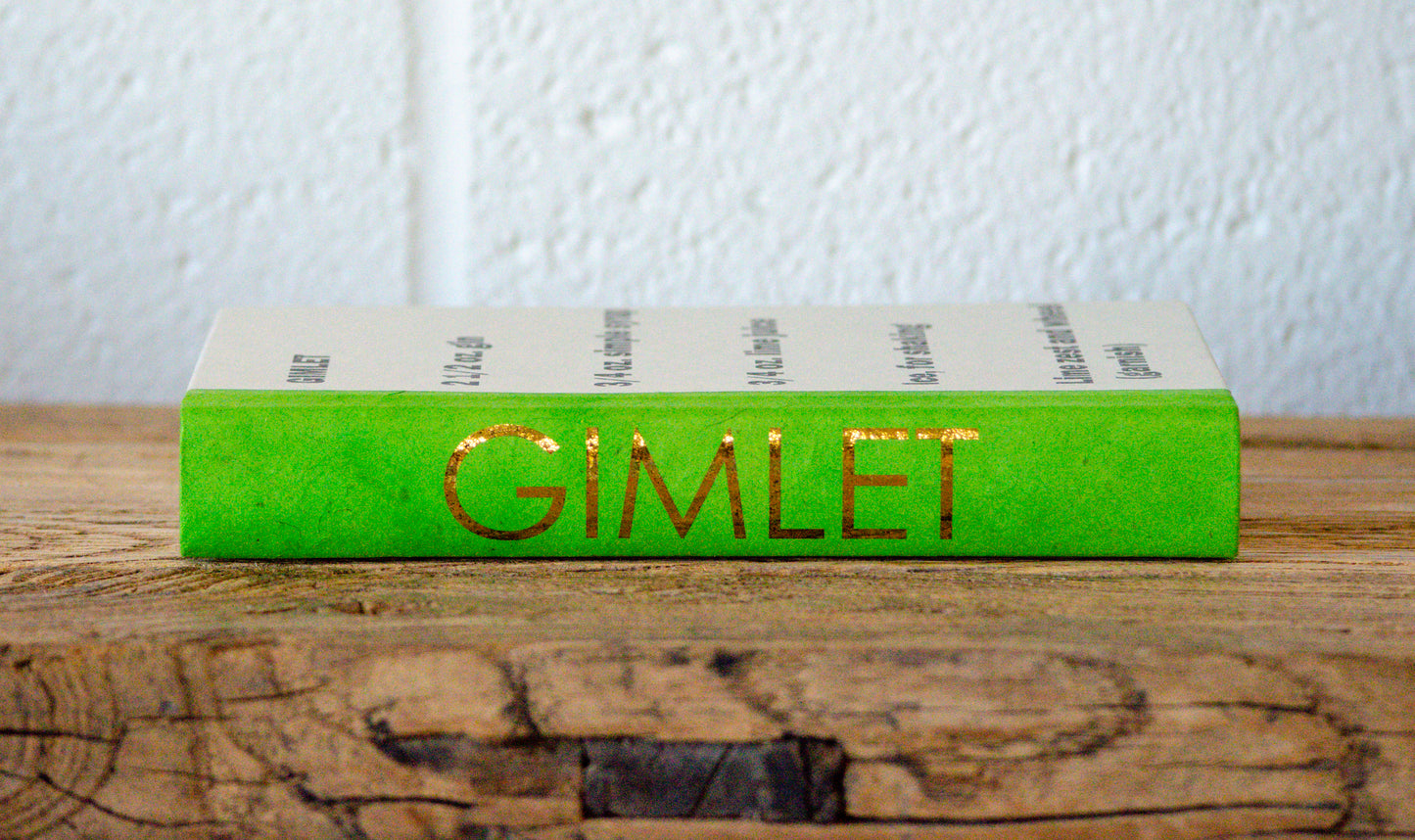 Bold & Gold Cocktail Decorative Books w/ Recipe