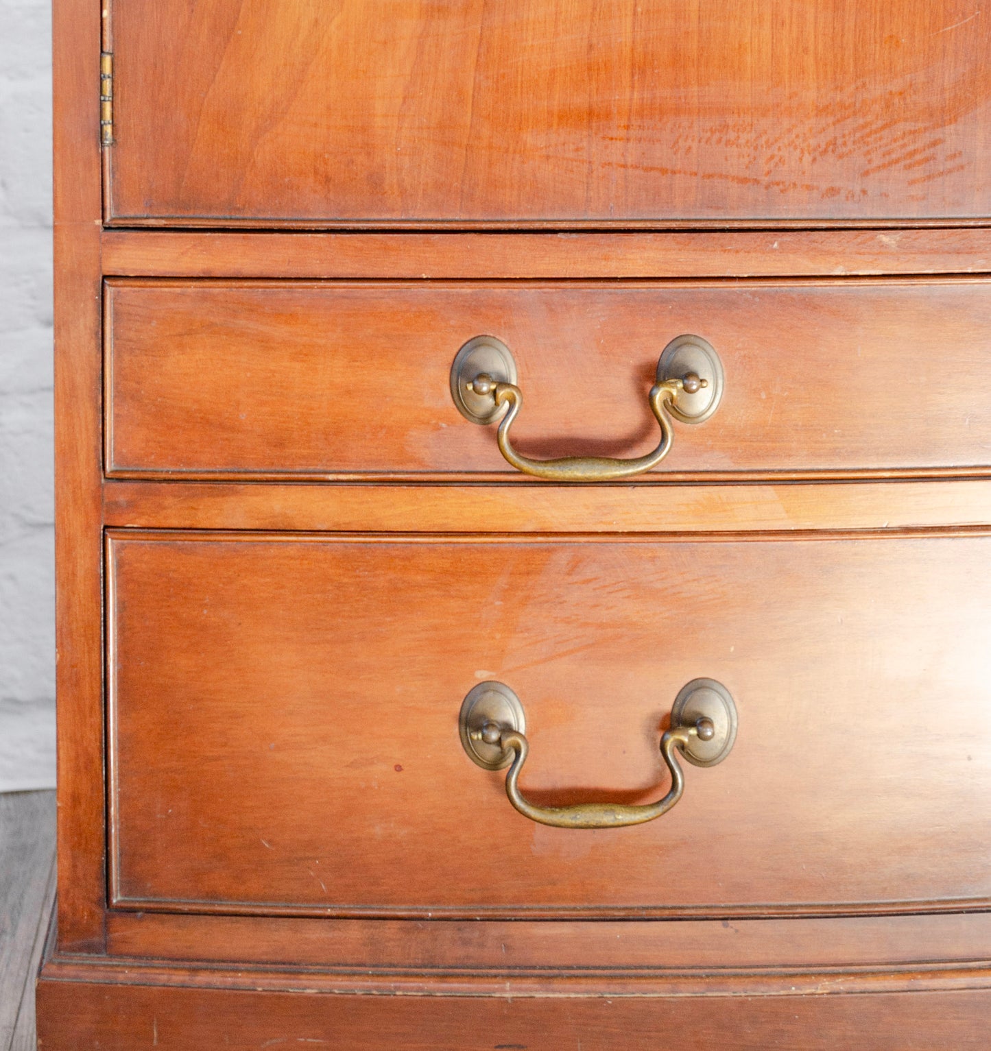 Bow Front Mahogany Cabinet
