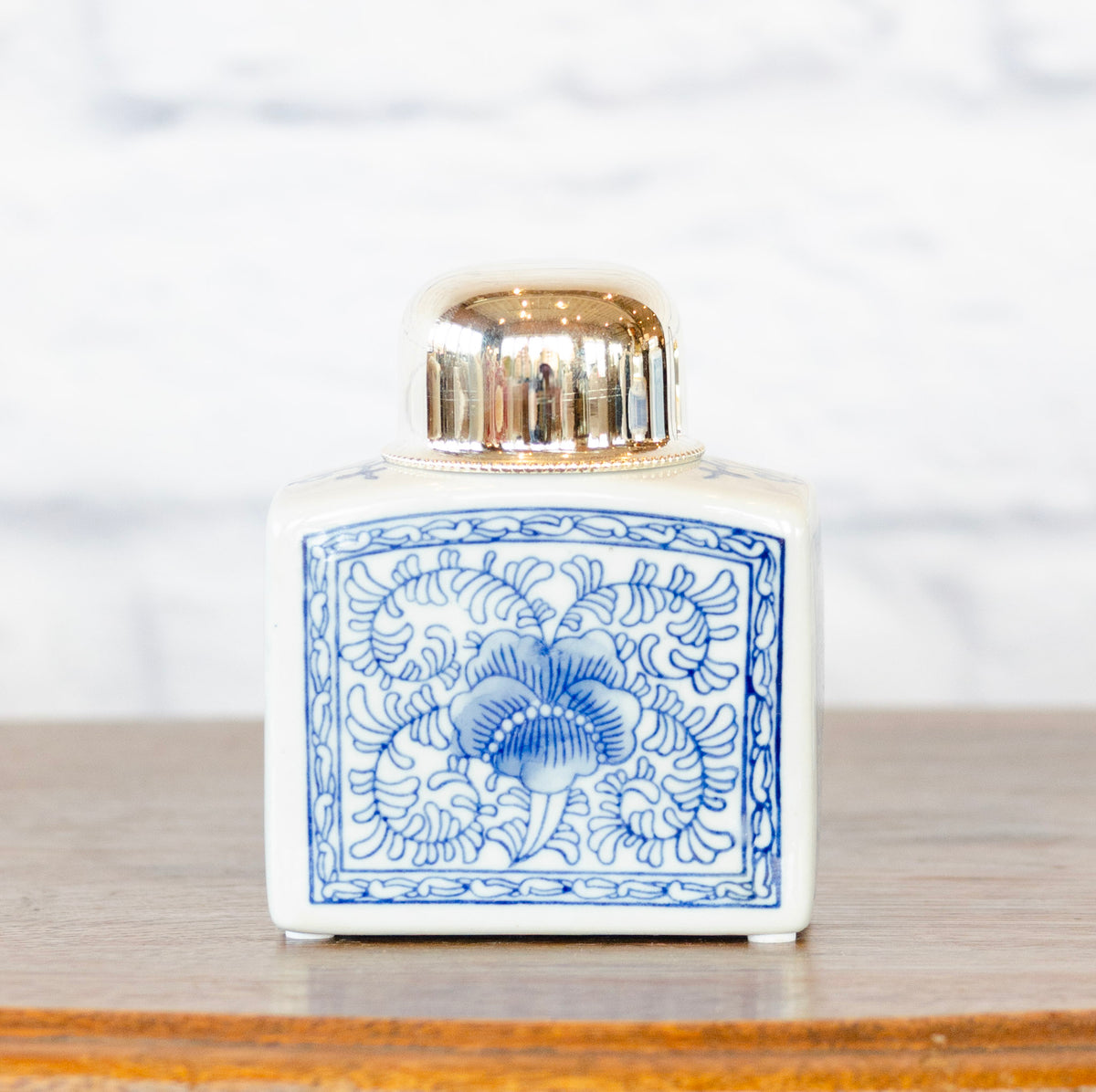 Empire Blue & White Lidded Jar