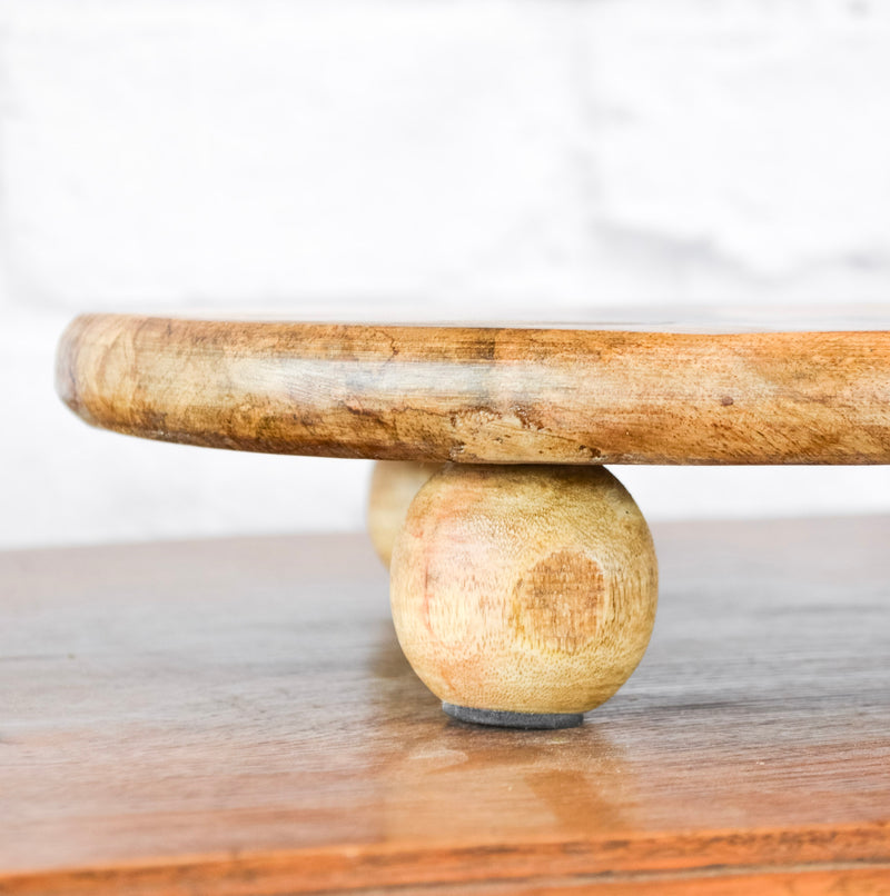 Round Ball Feet Mango Wood Riser