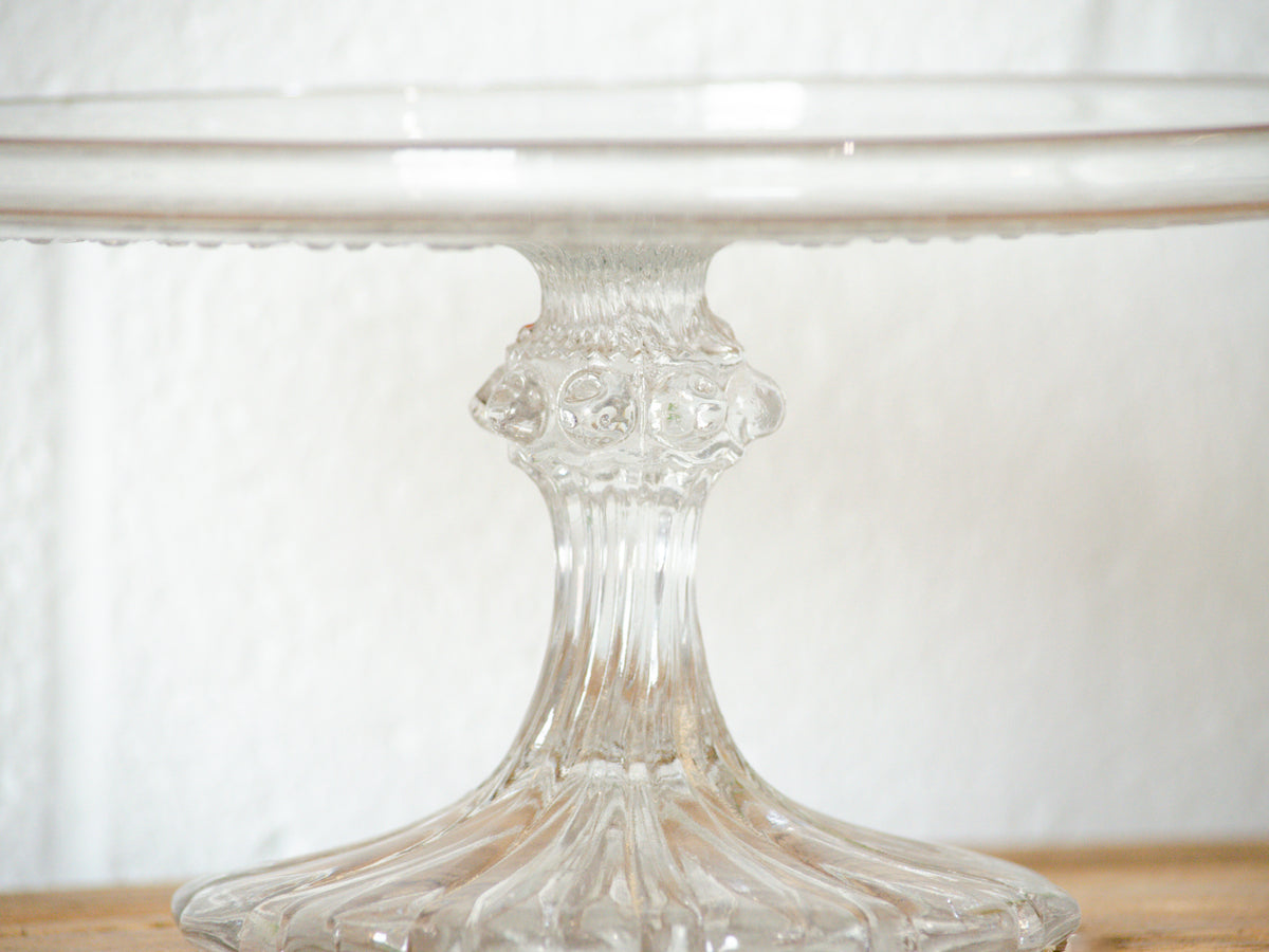 Vintage Glass Cake Pedestal